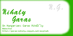 mihaly garas business card